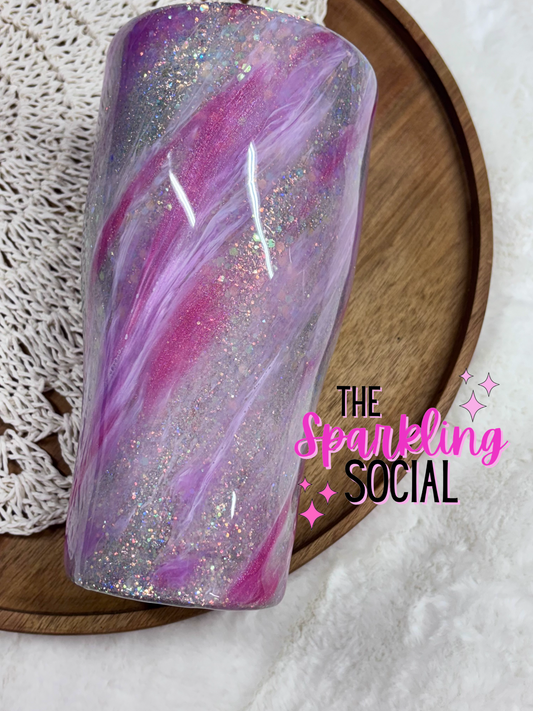 Ready to Ship - Pink/Purple Marbled 22oz